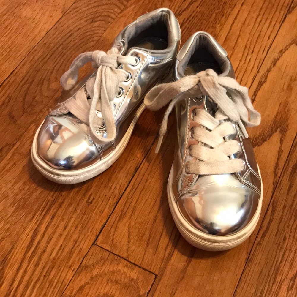 Cat & Jack Silver Metallic Sneakers
